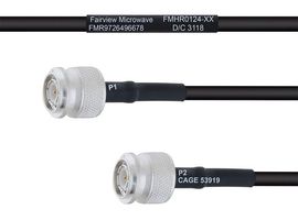 FAIRVIEW MICROWAVE FMHR0124-30 RF / Coaxial Cable Assembly, 30 ", 762 mm, RG58, TNC RP Plug, TNC RP Plug, 50 ohm