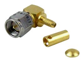 FAIRVIEW MICROWAVE M39012/56-3107 RF / Coaxial Connector, SMA Coaxial, Right Angle Plug, Solder, Crimp, 50 ohm
