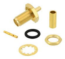 FAIRVIEW MICROWAVE SC7076 RF / Coaxial Connector, SMA Coaxial, Straight Bulkhead Jack, Solder, Crimp, 50 ohm