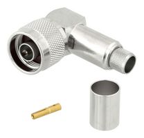 FAIRVIEW MICROWAVE SC9106 RF / Coaxial Connector, N Coaxial, Right Angle Plug, Solder, Crimp, 50 ohm