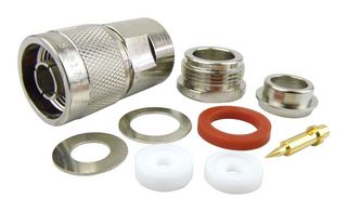 FAIRVIEW MICROWAVE SC9175 RF / Coaxial Connector, N Coaxial, Straight Plug, Solder, Clamp, 50 ohm, RG8, RG9, RG11, Brass