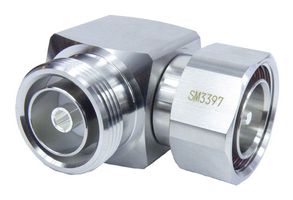 FAIRVIEW MICROWAVE SM3397 RF / Coaxial Adapter, 7/16 DIN, Plug, 7/16 DIN, Jack, Right Angle Adapter, 50 ohm