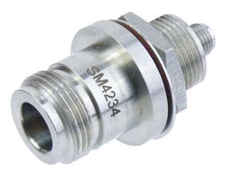 FAIRVIEW MICROWAVE SM4234 RF / Coaxial Adapter, SMA, Jack, N, Jack, Straight Bulkhead Adapter, 50 ohm