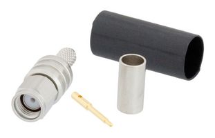 FAIRVIEW MICROWAVE TC-195-SM-SS-X RF / Coaxial Connector, SMA Coaxial, Straight Plug, Solder, Crimp, 50 ohm, LMR-195, Brass