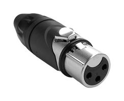 AMPHENOL AUDIO AXX3F BULK XLR Connector, 3 Contacts, Plug, Cable Mount, Silver Plated Contacts, Zinc Diecast Body