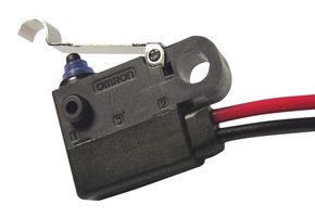 OMRON ELECTRONIC COMPONENTS D2HW-C232MR Interruptor Microswitch, Subminiature, Palanca con Roldana Simulada, SPST-NC, Conexión de Cable