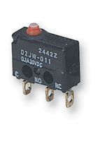 OMRON ELECTRONIC COMPONENTS D2JW-011 Microswitch, Subminiature, Plunger, SPDT, Solder, 100 mA, 30 V