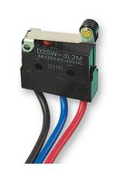 OMRON ELECTRONIC COMPONENTS D2SW-3L2M Microswitch, Subminiature, Roller Lever, SPDT, Wire Leaded, 3 A, 30 V