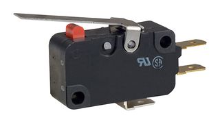 ARATAS D3V-6G3K-1C24-K Interruptor Microswitch, IP40, Miniature, Palanca Larga con Bisagra, SPDT, Conexión Rápida, 6 A
