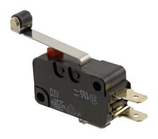 ARATAS D3V-6G5M-3C4 Interruptor Microswitch, IP40, Miniature, Palanca Corta con Roldana con Bisagra, SPST-NO
