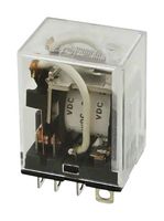 OMRON INDUSTRIAL AUTOMATION LY2-D-DC12 Power Relay, Compact, DPDT, 12 VDC, 10 A, LY Series, Socket, Non Latching