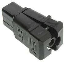 HUBBELL WIRING DEVICES H320C Power Entry Connector, Power Entry, 20 A, Black, Nylon (Polyamide) Body, 250 V