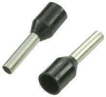 MULTICOMP PRO E1508-BLACK Wire Ferrule, Single Wire, 16 AWG, 1.5 mm², 8 mm, Black, E Series