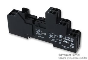 SCHRACK - TE CONNECTIVITY RT7872P Relay Socket, DIN Rail, Quick Connect, 16 A, 240 VAC, RT Series