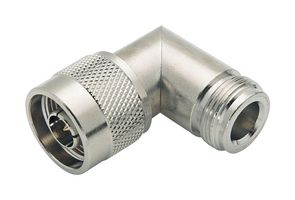 L-COM BN121 RF / Coaxial Adapter, N, Receptacle, N, Plug, Right Angle Adapter, 50 ohm