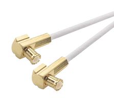 L-COM CCSM188A-2 RF / Coaxial Cable Assembly, 2 ft, 609.6 mm, RG188A/U, MCX Right Angle Plug, MCX Right Angle Plug