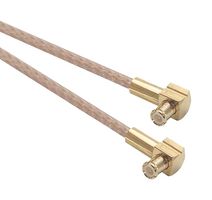L-COM CCSM316-10 Cable RF / Coaxial ensamblado, 10 ft, 3.05 m, RG316/U, MCX Ángulo Recto Macho
