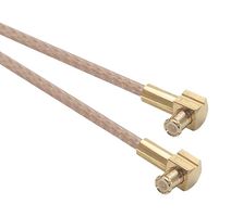 L-COM CCSM316-7.5 Cable RF / Coaxial ensamblado, 7.5 ft, 2.3 m, RG316/U, MCX Ángulo Recto Macho