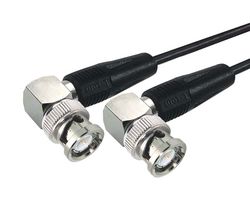 L-COM CC174-10HR2 RF / Coaxial Cable Assembly, 10 ft, 3.05 m, RG174/U, BNC Right Angle Plug, BNC Right Angle Plug
