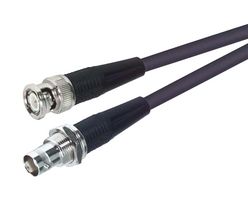 L-COM CC58C-MF-50 RF / Coaxial Cable Assembly, 50 ft, 15.24 m, RG58C/U, BNC Plug, BNC Bulkhead Jack, 50 ohm