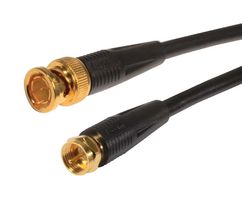 L-COM CC59A-BF-3 RF / Coaxial Cable Assembly, 3 ft, 914.4 m, RG59A/U, F-Type Plug, BNC Plug, 75 ohm