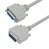 L-COM CHD26MF-10 Computer Cable, HD-26 Plug, HD-26 Receptacle, 10 ft, 3.05 m, Light Gray, CHD26MF Series