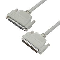 L-COM CHD62MF-15 Computer Cable, HD-62 Plug, HD-62 Receptacle, 15 ft, 4.6 m, Light Gray, CHD62MF Series