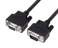 L-COM CSMUZ9MF-25 Cable de Computadora, Conector D-Sub Macho de 9 Posiciones, Receptáculo D-Sub de 9 Posiciones