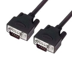 L-COM CSMUZ9MM-5 Computer Cable, D Sub 9 Position Plug, D Sub 9 Position Plug, 5 ft, 1.5 m, Black, CSMUZ9MM Series