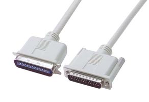 L-COM CSM84AB-10M Computer Cable, D Sub 25 Position Plug, IEEE 1284 C36M, Centronics Plug, 36 Position, 32.8 ft