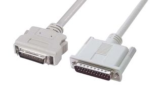 L-COM CSM84AC-1M Computer Cable, D Sub 25 Position Plug, IEEE 1284 C36M, Centronics Plug, 36 Position, 3.3 ft, 1 m