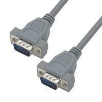 L-COM CSM9MM-25 Cable de Computadora, Conector D-Sub Macho de 9 Posiciones, Conector D-Sub Macho de 9 Posiciones