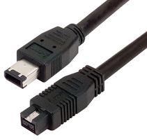 L-COM CSM94B1-1M Computer Cable, Type B-Type 1, IEEE 1394b Firewire 9 Position Plug
