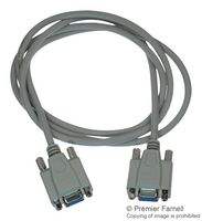 L-COM CSNULL9FF-5A Computer Cable, D Sub 9 Position Receptacle, D Sub 9 Position Receptacle, 5 ft, 1.5 m, Gray