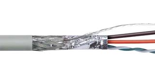 L-COM CSUSB-1000 Multiconductor Cable, 1 Pair, 28AWG, Shielded, 2 Conductor, 20 AWG, 1000 ft, 304.8 m