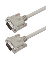 L-COM CS2H15MM-50 Cable de Computadora, HD-15 Macho, HD-15 Macho, 50 ft, 15.2 m, Gris claro, CS2H15MM Series
