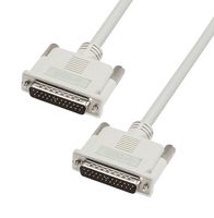 L-COM CS2N25MM-1 Computer Cable, D Sub 25 Position Plug, D Sub 25 Position Plug, 1 ft, 304.8 mm, Light Gray