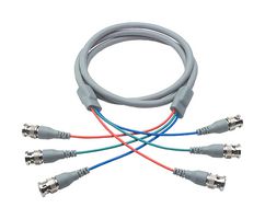 L-COM CTL3B-5 Cable de Audio / Video, BNC Plug, x 3, BNC Plug, x 3, 5 ft, 1.5 m, Gris, CTL3B Series
