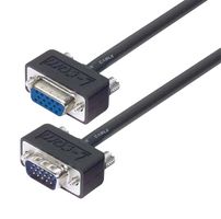 L-COM CTL3VGAMF-15TZ Computer Cable, HD-15 Plug, HD-15 Receptacle, 15 ft, 4.6 m, Black, CTL3VGAMF-TZ Series