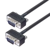 L-COM CTL3VGAMM-5TZ Computer Cable, HD-15 Plug, HD-15 Plug, 5 ft, 1.52 m, Black, CTL3VGAMM-TZ Series