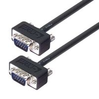 L-COM CTL3VGAMM-15TZ Computer Cable, HD-15 Plug, HD-15 Plug, 15 ft, 4.6 m, Black, CTL3VGAMM-TZ Series