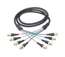 L-COM CTL4B-10B Cable de Audio / Video, BNC Plug, x 4, BNC Plug, x 4, 10 ft, 3.1 m, Negro, CTL4B Series