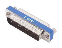 L-COM DGF25MF D Sub Connector Adapter, Standard D Sub, Plug, 25 Positions, Standard D Sub, Receptacle