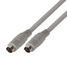 L-COM DK226MM-20 Computer Cable, Mini DIN 6 Position Plug, Mini DIN 6 Position Plug, 20 ft, 6.1 m, Gray