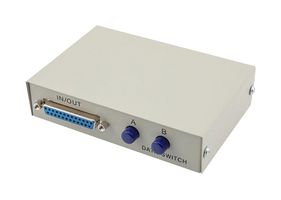L-COM D8-4853 Computer Switch, Data, 2Ways, Manual, DB25 Female Input/DB25 Female Output