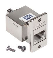 L-COM ECF110C6-S Modular Connector, RJ45 Jack, 1 x 1 (Port), 8P8C, Cat6, Panel Mount