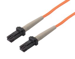 L-COM FODMTRJ50-02 Fiber Optic Cable, Multimode, OM2, 2 Fibers, 50µm / 125µm, MT-RJ to MT-RJ, 6.6 ft