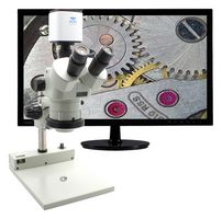 AVEN SPZV-50E-258-514-ESD Microscope, Stereo Zoom Trinocular, 108mm Working Distance, 6.7x to 50x, LED, SPZV-50E Series