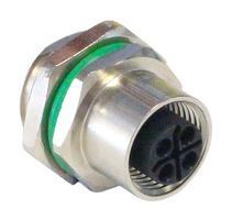 BULGIN LIMITED PXMBNI12RPF04TFLM16001 Sensor Cable, M12 Receptacle, Free End, 4 Positions, 100 mm, 3.9 ", Buccaneer M8 Series