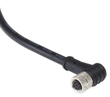 BULGIN LIMITED PXPPVC08RAF08ACL010PVC Sensor Cable, 90° M8 Receptacle, Free End, 8 Positions, 1 m, 3.3 ft, Buccaneer M8 Series